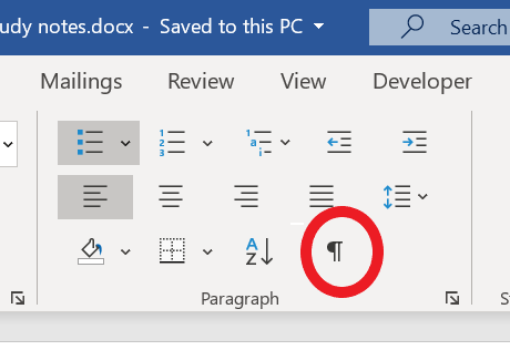 paragraph marker